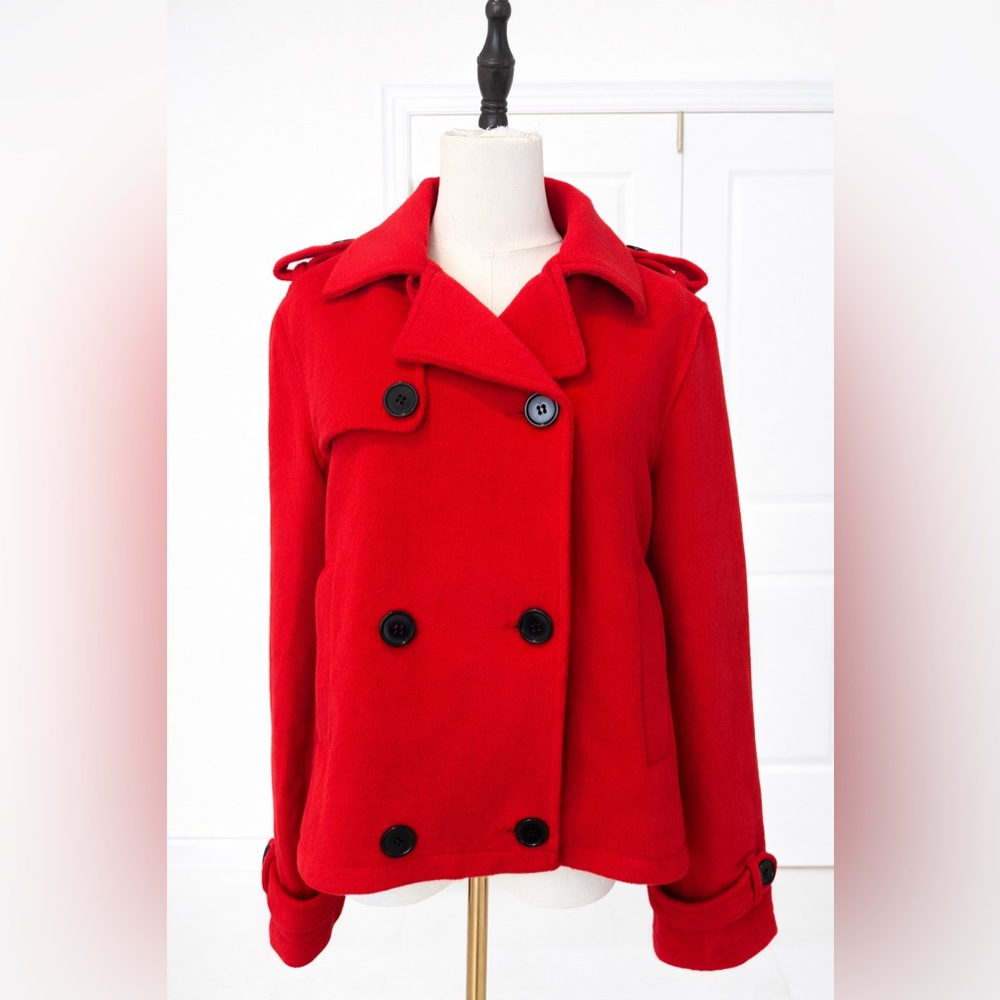 Steve Madden Red Wool-Blend Peacoat | NWT